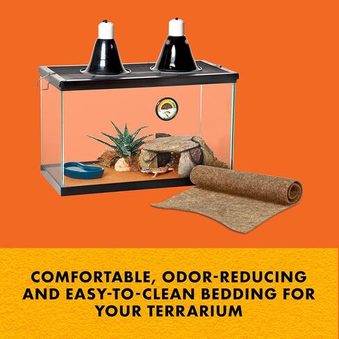 Zilla Reptile Terrarium Liner, Odor Reducing, Non-irritating, Ideal for Juvenile Reptiles and Desert Habitats, Brown, Fits Tank Size 10/20X Gallon, 9.75" x 19.75" in Saudi Arabia