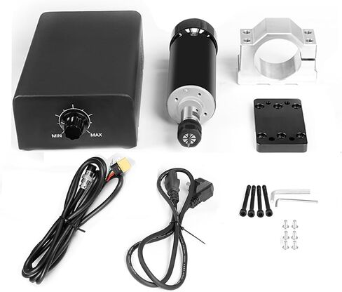 500W CNC Spindle Motor Kit, 48VDC, 12000RPM, 0.01-0.03mm Runout, Air Cooled, Wide Voltage 110-220V, with Control Box & Bracket, Compatible with TTC3018 Pro/CNC400, for Wood Acrylic PCB Carving in Kuwait
