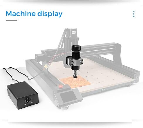 500W CNC Spindle Motor Kit, 48VDC, 12000RPM, 0.01-0.03mm Runout, Air Cooled, Wide Voltage 110-220V, with Control Box & Bracket, Compatible with TTC3018 Pro/CNC400, for Wood Acrylic PCB Carving in Kuwait