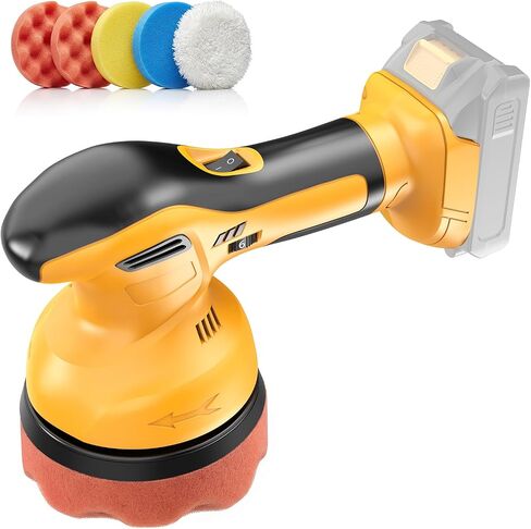 6 In Cordless Car Buffer Polisher Fit for Dewalt 20V Battery(NO Battery) | Brushless Dual-Action Polisher, 6 Variable Speed 4500RPM for Car Detailing in Kuwait