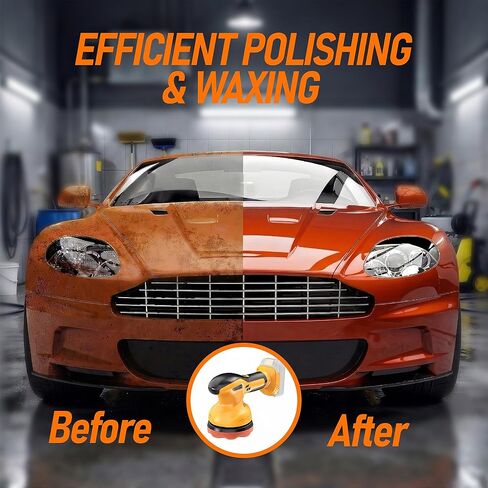 6 In Cordless Car Buffer Polisher Fit for Dewalt 20V Battery(NO Battery) | Brushless Dual-Action Polisher, 6 Variable Speed 4500RPM for Car Detailing in Kuwait