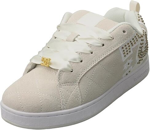DC Women's Court Graffik SE Skate Shoe Off White/Gold in Kuwait