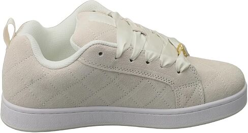 DC Women's Court Graffik SE Skate Shoe Off White/Gold in Kuwait