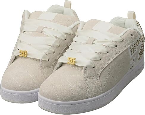 DC Women's Court Graffik SE Skate Shoe Off White/Gold in Kuwait