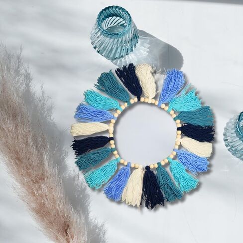 Boho Tassel Garland Wall Hanging Decor, Boho Tassels Pom-pom Garland Banner for Nursery, Bedroom, Playroom, Baby Shower, Birthday Party, Boho Classroom Decor, Boho Nursery Decor (Brown) in Saudi Arabia