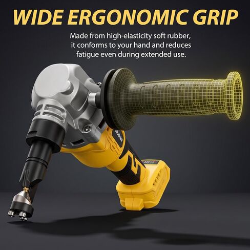 Cordless Metal Nibbler Compatible with DeWalt 20V Battery, 16-Gauge, 2000 SPM Variable Speed Brushless Motor, Ergonomic Handle, 2 Blades (1 Spare), for Stainless Steel/Aluminum/Mild Steel (Tool Only) | Brushless motor, extra-wide grip, debris collection,  in Kuwait