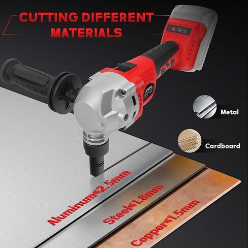 Cordless Metal Nibbler for Milwaukee 18V Battery, Brushless Nibbler Metal Cutter with 3 Speed, Electric Nibbler Steel Cutter for Stainless Steel, Aluminium, 30000RPM, Dusty Bags, 2 Blades(No battery) in Kuwait