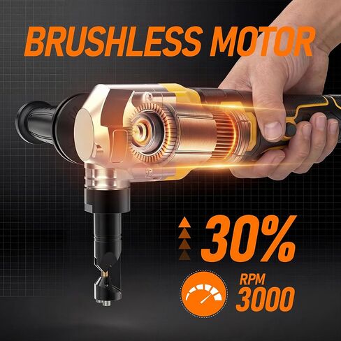Cordless Metal Nibbler Compatible with Dewalt 20V MAX Battery(No Battery) | 18 Gauge Electric Metal Nibbler with Assist Handle & 2 Blades, 3000RPM Brushless Motor for Stainless Steel, Aluminum in Kuwait