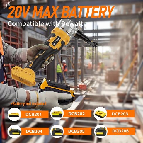 Cordless Metal Nibbler Compatible with Dewalt 20V MAX Battery(No Battery) | 18 Gauge Electric Metal Nibbler with Assist Handle & 2 Blades, 3000RPM Brushless Motor for Stainless Steel, Aluminum in Kuwait
