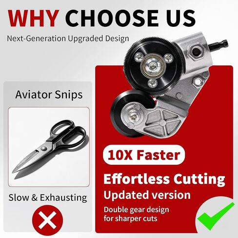 Metal Nibbler Drill Attachment, Heavy Duty Sheet Metal Cutter with Double Head Design, Professional Drill Nibbler for Precise and Fast Cutting of Steel, Iron, Aluminum, Copper and DIY Roofing Panels in Kuwait