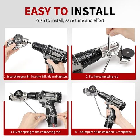 Metal Nibbler Drill Attachment, Heavy Duty Sheet Metal Cutter with Double Head Design, Professional Drill Nibbler for Precise and Fast Cutting of Steel, Iron, Aluminum, Copper and DIY Roofing Panels in Kuwait