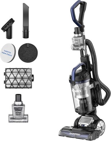 Eureka Upright Vacuum Cleaner for Carpet and Hard Floor,Powerful Vacuum with Dual Cyclone Suction,Swivel Steering,Anti-Tangle,Large Dust Cup,NEU612BL, Blue in Kuwait