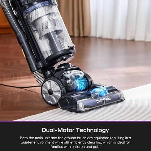 Eureka Upright Vacuum Cleaner for Carpet and Hard Floor,Powerful Vacuum with Dual Cyclone Suction,Swivel Steering,Anti-Tangle,Large Dust Cup,NEU612BL, Blue in Kuwait