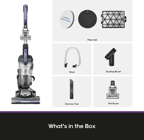 Eureka Upright Vacuum Cleaner for Carpet and Hard Floor,Powerful Vacuum with Dual Cyclone Suction,Swivel Steering,Anti-Tangle,Large Dust Cup,NEU612BL, Blue in Kuwait