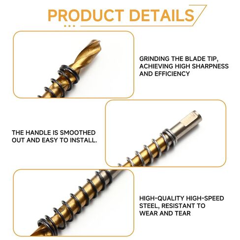 6 Pack Center Drill Bit for Hole Saw, 6x68mm Titanium Plated M2 Steel Pilot Drill Bit for Metal Stainless Steel Iron Wood Plastic, Hole Saw Center Drill Replacement, Fit for Home DIY in Kuwait