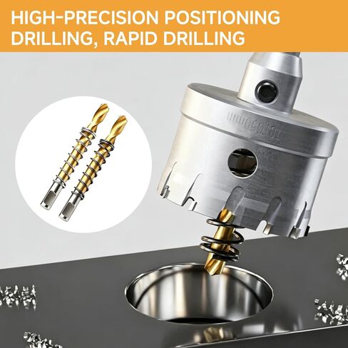 6 Pack Center Drill Bit for Hole Saw, 6x68mm Titanium Plated M2 Steel Pilot Drill Bit for Metal Stainless Steel Iron Wood Plastic, Hole Saw Center Drill Replacement, Fit for Home DIY in Kuwait