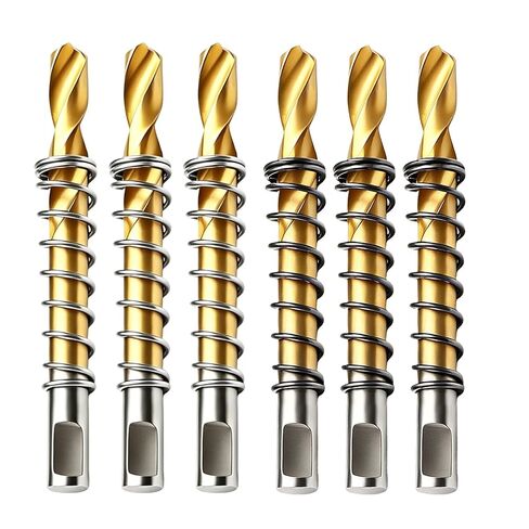 6 Pack Center Drill Bit for Hole Saw, 6x68mm Titanium Plated M2 Steel Pilot Drill Bit for Metal Stainless Steel Iron Wood Plastic, Hole Saw Center Drill Replacement, Fit for Home DIY in Kuwait