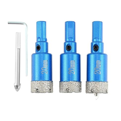 3pcs/kit 20/25mm for Dry Diamond Hole Saw Drill Bits 1" 3/4" Core Bit for Pilot Drilling in Tile Marble Glass Stone(20mm) in Kuwait