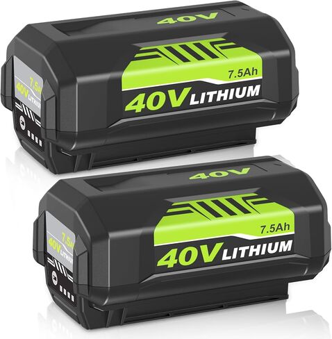 7500mAh OP4026 2 Pack Replacement Battery Compatible with Ryobi 40V Battery Lithium ion OP4050A OP40601 OP4040 OP4030 OP4050 OP40261 OP40201 OP40401 Cordless Power Tools with LED Indicator (Green) in Saudi Arabia