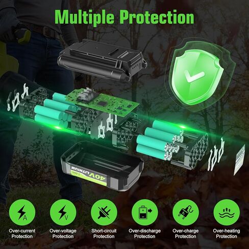 7500mAh OP4026 2 Pack Replacement Battery Compatible with Ryobi 40V Battery Lithium ion OP4050A OP40601 OP4040 OP4030 OP4050 OP40261 OP40201 OP40401 Cordless Power Tools with LED Indicator (Green) in Saudi Arabia
