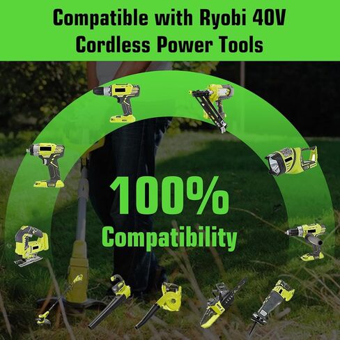 7500mAh OP4026 2 Pack Replacement Battery Compatible with Ryobi 40V Battery Lithium ion OP4050A OP40601 OP4040 OP4030 OP4050 OP40261 OP40201 OP40401 Cordless Power Tools with LED Indicator (Green) in Saudi Arabia