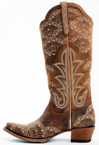 Lane Women's Boot Barn X Women'S Calypso Leather Western Bridal Snip Toe Caramel 6 M US in Kuwait
