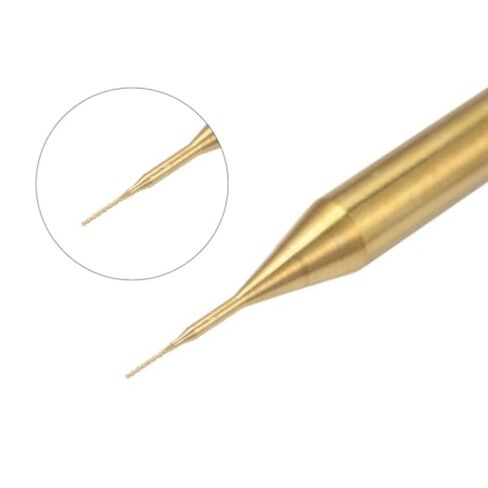 Mini Tungsten Steel Drill Bit Set 10pcs, 1.5-Inch Micro PCB Drills 0.01-0.05-Inch Titanium Coated Engraving Tools in Kuwait