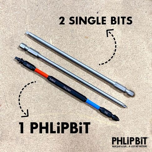 ORiGiNAL - T25+PH2 IMPACT BiT, 4 INCH, 4pk. Double End+Double Duty, USA-4T25PH2X4 (Lime Green/Blue Drives #25 Torx/Star/GRK + #8/10 Phillips Screw) Fits "ULT" MULTi S/Driver in Saudi Arabia