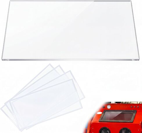 Tellegloww 12" x 24" Sandblasting Cabinet Acrylic Lens, 4 Pcs 23" x 11" Lens Cover Polyester Film Sandblast Cabinet Inner Protector Sand Blast Film for Blaster Replacement in Saudi Arabia