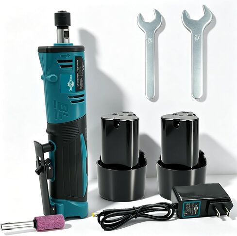 Cordless Line Die Grinder 12V - 3-Speed Power Die Grinders Max 24500RPM, 1/4" Straight Die Grinder Kit with 2.0Ah Battery & Charger for Grinding, Cutting, Polishing in Saudi Arabia
