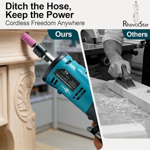 Cordless Line Die Grinder 12V - 3-Speed Power Die Grinders Max 24500RPM, 1/4" Straight Die Grinder Kit with 2.0Ah Battery & Charger for Grinding, Cutting, Polishing in Saudi Arabia