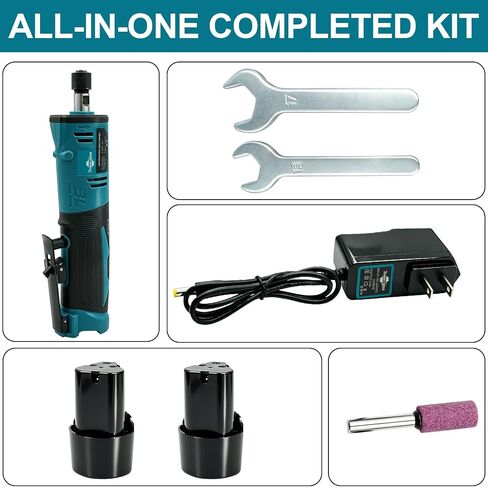 Cordless Line Die Grinder 12V - 3-Speed Power Die Grinders Max 24500RPM, 1/4" Straight Die Grinder Kit with 2.0Ah Battery & Charger for Grinding, Cutting, Polishing in Saudi Arabia
