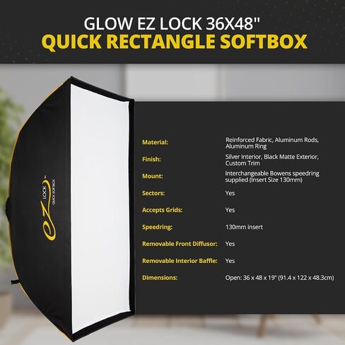 Glow EZ Lock 36x48 Quick Rectangle Softbox in Saudi Arabia