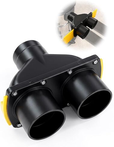 FREEKITR® Dust Collection Fittings with Blast Gates -Tight Seal | 2.5 Inch Shop Vac Hose Adapter Y Splitter, Dual-Port Airflow Control, Compatible with Ridgid & Craftsman Wet/Dry Vacuum in Saudi Arabia