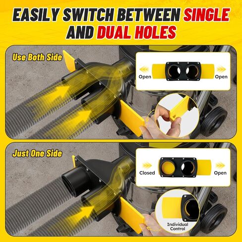 FREEKITR® Dust Collection Fittings with Blast Gates -Tight Seal | 2.5 Inch Shop Vac Hose Adapter Y Splitter, Dual-Port Airflow Control, Compatible with Ridgid & Craftsman Wet/Dry Vacuum in Saudi Arabia