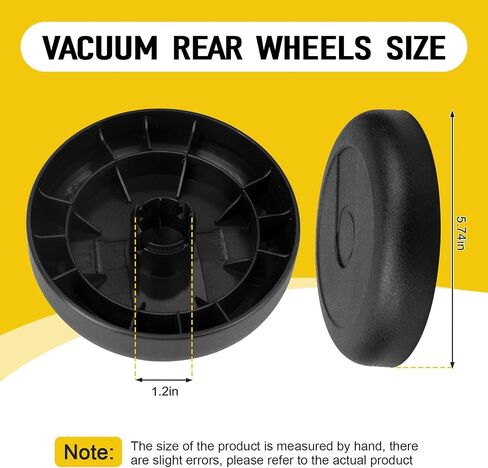 15409-119N Vacuum Rear Wheels Part for Eureka Mighty Mite 3600 Series Vacuums, SC3683, SC3686 and SC3681, Vacuum Cleaner Rear Wheel Replacement (2PACK) in Saudi Arabia