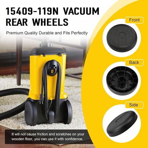 15409-119N Vacuum Rear Wheels Part for Eureka Mighty Mite 3600 Series Vacuums, SC3683, SC3686 and SC3681, Vacuum Cleaner Rear Wheel Replacement (2PACK) in Saudi Arabia