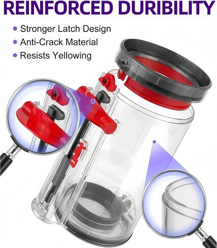 Upgraded Dust Bin for Dyson V11 V15 SV14 SV15 SV22 Vacuum Cleaner, Large Dirt Cup Canister Dustbin Replacement for V11 Torque Drive V15 Detect, Part No. 970050-01 and 965443-01 in Saudi Arabia
