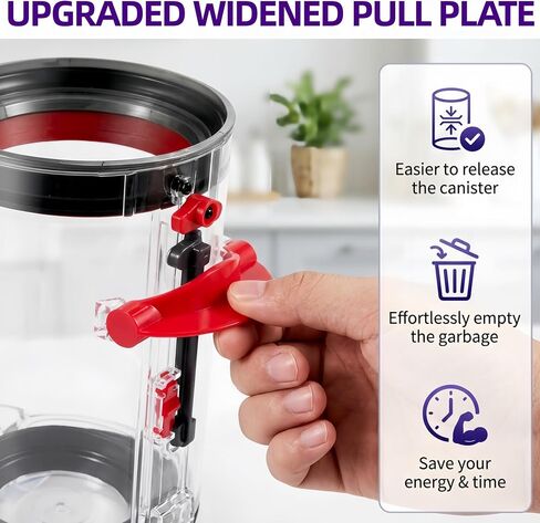 Upgraded Dust Bin for Dyson V11 V15 SV14 SV15 SV22 Vacuum Cleaner, Large Dirt Cup Canister Dustbin Replacement for V11 Torque Drive V15 Detect, Part No. 970050-01 and 965443-01 in Saudi Arabia
