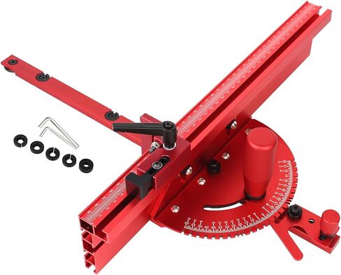 Miter Gauges Fence with Track Stop Sawing Assembly Angles Rulers for Table Routers Woodworking Benches Tool Accessories Woodworking Accessory in Saudi Arabia