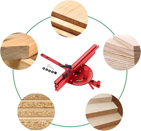 Miter Gauges Fence with Track Stop Sawing Assembly Angles Rulers for Table Routers Woodworking Benches Tool Accessories Woodworking Accessory in Saudi Arabia