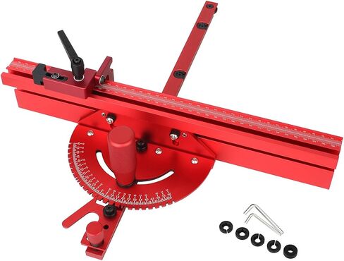 Miter Gauges Fence with Track Stop Sawing Assembly Angles Rulers for Table Routers Woodworking Benches Tool Accessories Woodworking Accessory in Saudi Arabia