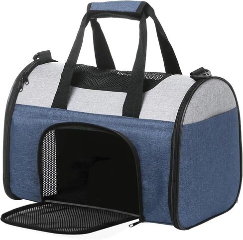 JESPET Soft-Sided Kennel Pet Carrier for Small Dogs, Cats, Puppy, Airline Approved Cat Carriers Dog Carrier Collapsible, Travel Handbag & Car Seat (Teal Blue, 19" L x 10" W x 13" H) in Saudi Arabia