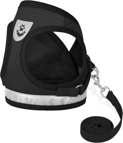 Cat Harnesses and Puppy Harness with Leashes Set, Escape Proof Cat Harness, Adjustable Reflective Soft Mesh Vest Fit Puppy Kitten Rabbit Ferrets's Outdoor Harness in Saudi Arabia