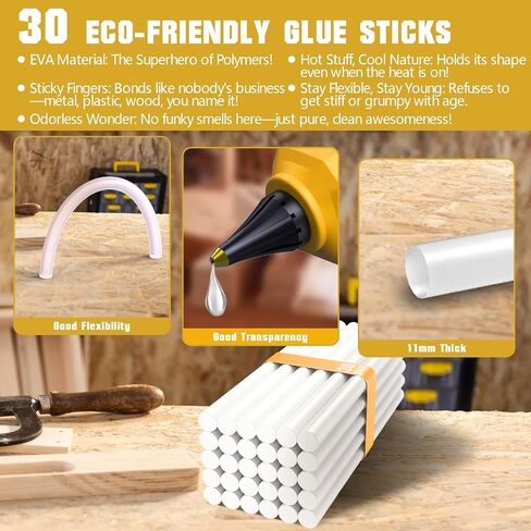60W Cordless Hot Glue Gun for DeWalt 20V MAX Battery(Battery Not Included),Wireless Power Glue Gun Full Size with 30pcs Glue Sticks for Art DIY Craft Home Repair School (Tool Only) in Kuwait