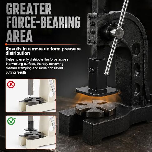 Hand Press Accessory Foot Attachment for Arbor Press 3" x 3" Platen | All-Metal Platen, Flat Base, Die Press Attachment, Leather Stamping & Die Cutting Accessory in Kuwait