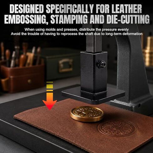 Hand Press Accessory Foot Attachment for Arbor Press 3" x 3" Platen | All-Metal Platen, Flat Base, Die Press Attachment, Leather Stamping & Die Cutting Accessory in Kuwait