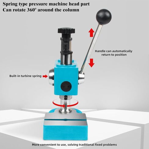 RATTMMOTOR Arbor Press J03-0.2A Spring-Loaded Precision Manual Shaft Press, Benchtop Hand Hole Puncher Machine for Metal and Non-Metal Punching, Bending, Stretching, Forming (2KN/0.2T Capacity) in Kuwait