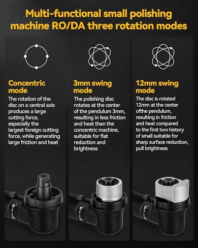 Cordless Mini Car Buffer Polisher Fit for Dewalt 20V Battery(No Battery) | RO/DA Mini Car Polisher with 8 Speeds 2500‑6000 RPM, LED Display for Car Boat Polish in Kuwait
