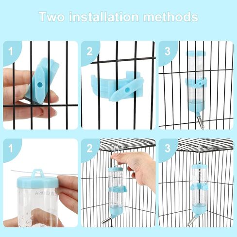 Hypeety Hamster Cage Drinking Water Bottle Parrot Mice Rat Gerbils Water Feeder Bowl 125ML (4.4 oz) 1Pcs Random Color in Saudi Arabia